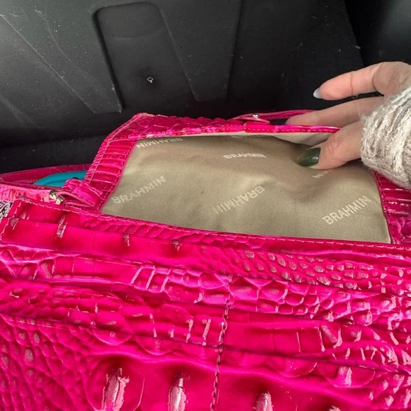 Brahmin Minuette Pink Leather Crossbody Bag - Picture 11 of 14